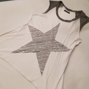 GIFTED Lauren Moshi Beverly Hills Hi Low Raglan Star Top